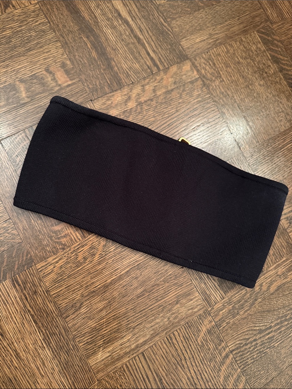 Balmain X H&M Black Strapless Bandeau Crop Top size 4 XS